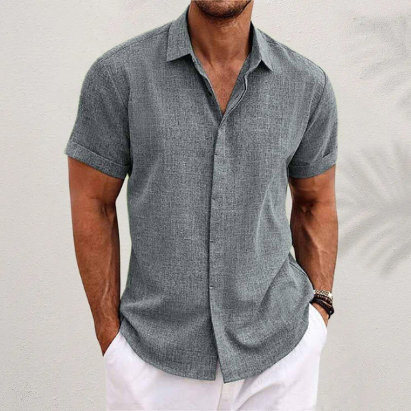 SHANE | COTTON LINEN SHORT SLEEVE SHIRT