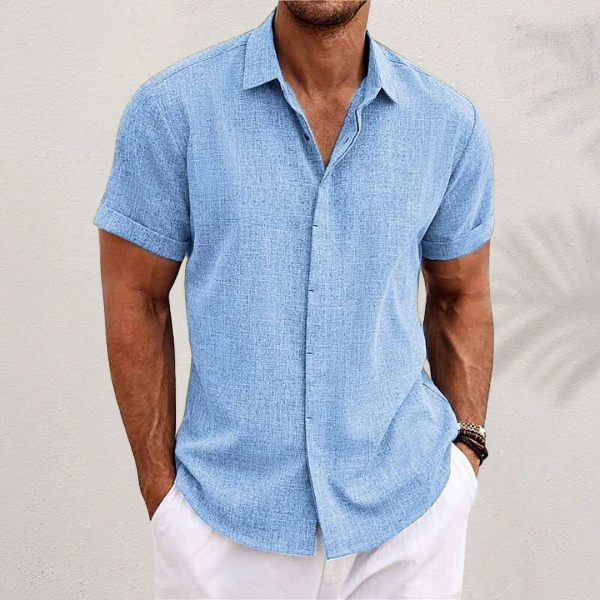 SHANE | COTTON LINEN SHORT SLEEVE SHIRT