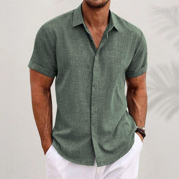 SHANE | COTTON LINEN SHORT SLEEVE SHIRT