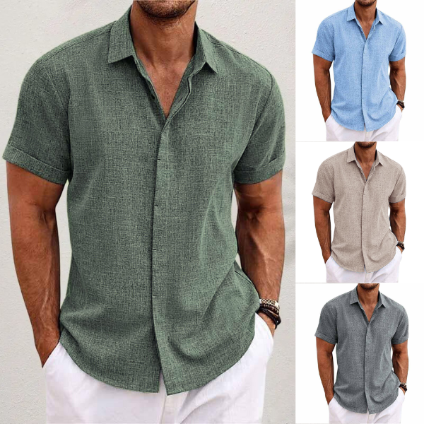 SHANE | COTTON LINEN SHORT SLEEVE SHIRT