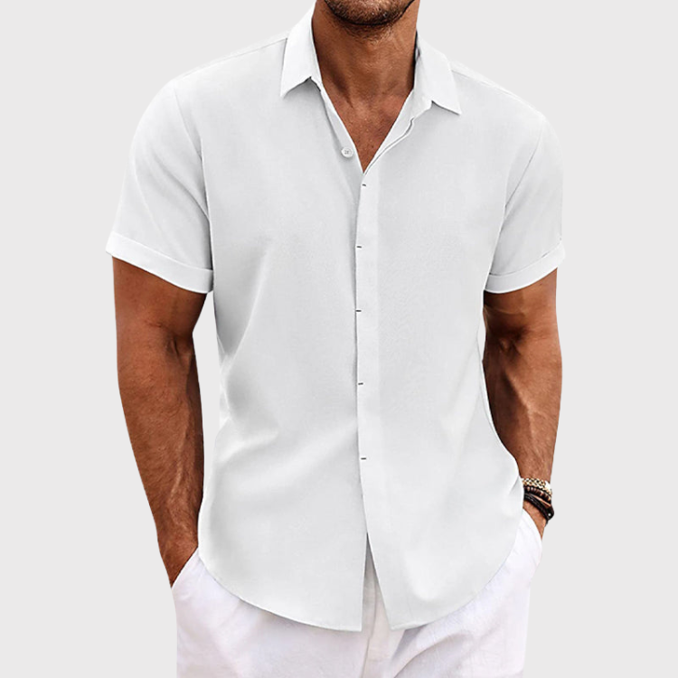 SHANE | COTTON LINEN SHORT SLEEVE SHIRT